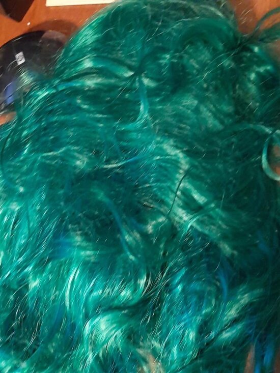 NEW ! Women Long 28 Inch Wig Curly Green main image 8